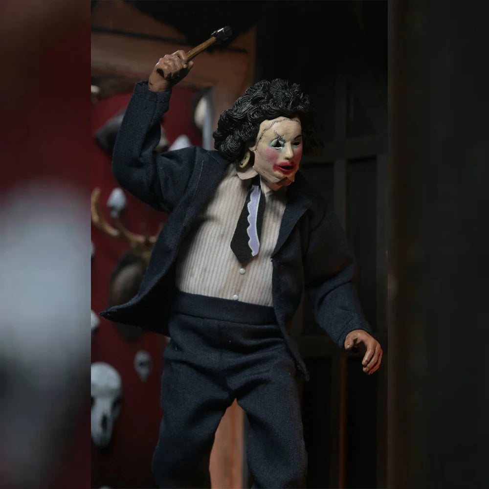 NECA NEW Texas Chainsaw Massacre - Leatherface with Pretty Woman Mask 8" Clothed Action Figure Model Doll Garage Kit