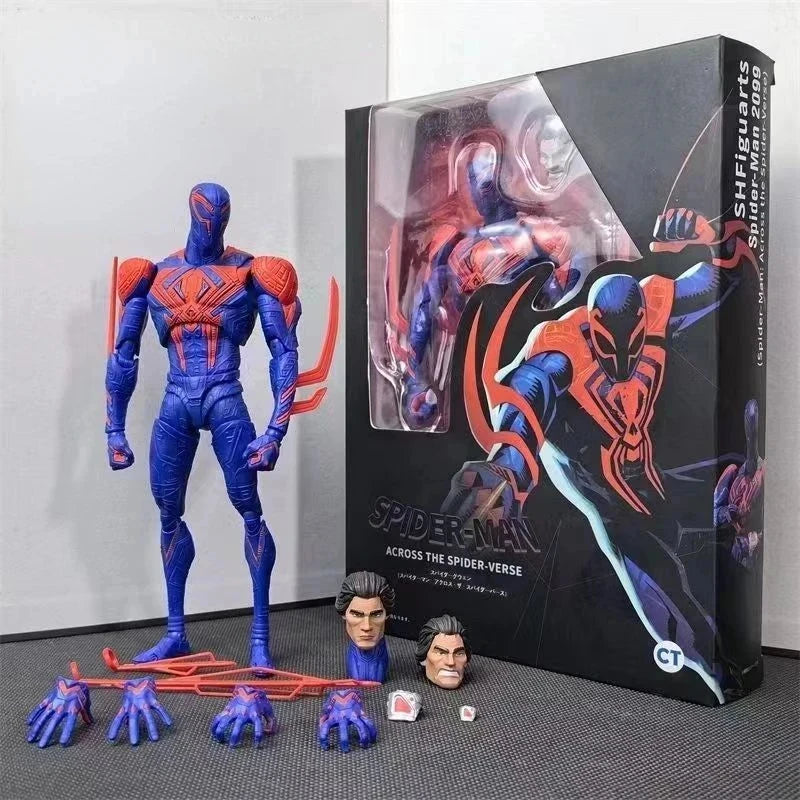Ct Spider-Man Black Suit Version S.H.Figuarts Spiderman Venom Shf Tobey Spider Man 2099 Maguire Miquel  anime Action Figures toy