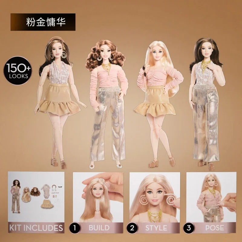 Barbie You Create Series Haute Couture Clothing Dolls,3 Face Models,Fashionable Girl Model Toy Bjd,With Gift Box Collection Gift