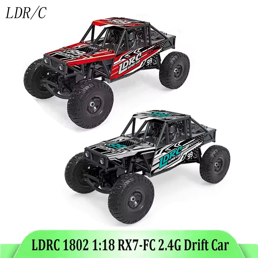 LDRC LD18499 1:18 4x4 4WD RC Car Remote Control Climbing Toy Vehicle Model for Boys Gift Off-Road Capable Scale Toy Car