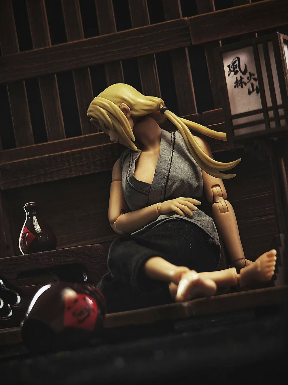 1/12 Scale Five Generations Tsunade Cloth Robe Vest Pants Shoes Set Clothes for 6" Action Figure CF Body Model