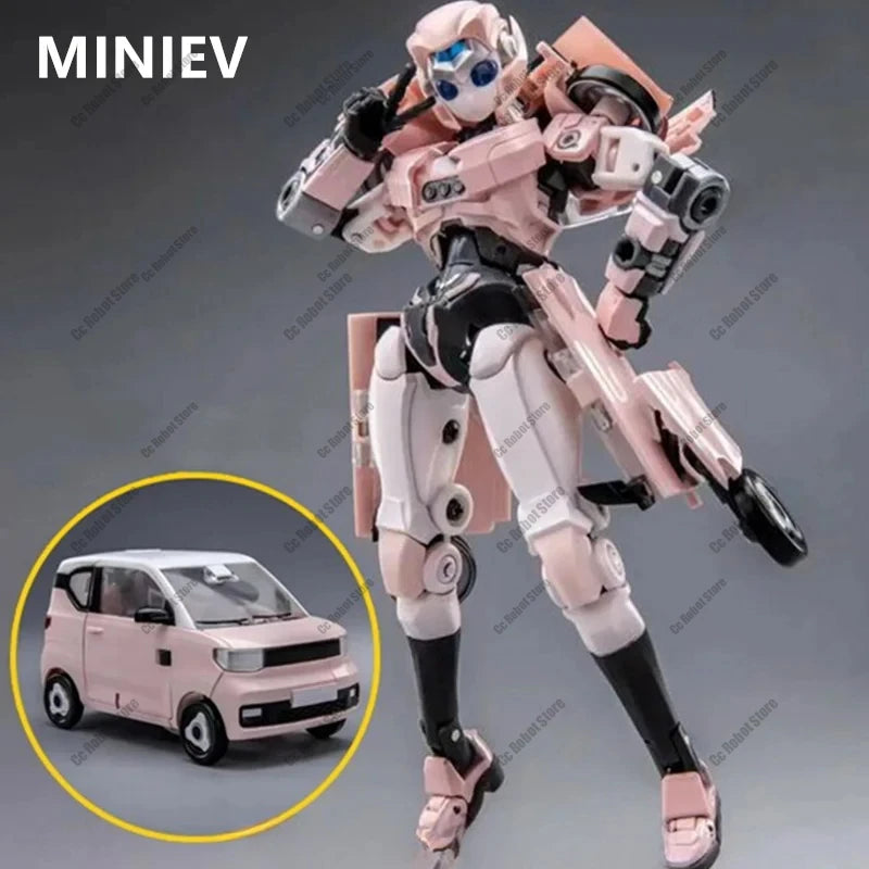 Car robot action figure, comes with box toy, Scifgure Industry latest transformation, MINI EV Nebula gift collectible