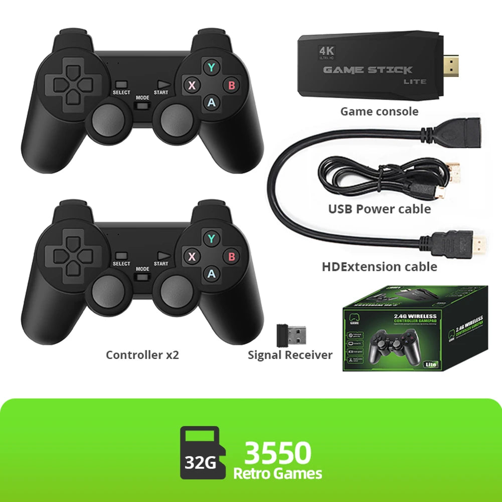 32G Super Console HDMI-Compatible Portable Video Game Stick Plug and Play Equipped with S1/atari/name/sfc/fc/gba/gb/gbc Game