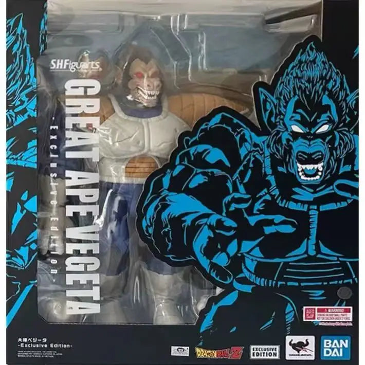 Bandai Original S.H.Figuarts Dragon Ball Wild Beast Son Gohan Vegeta Great Ape Action Figure Toys for Boys Girls Kids Gift