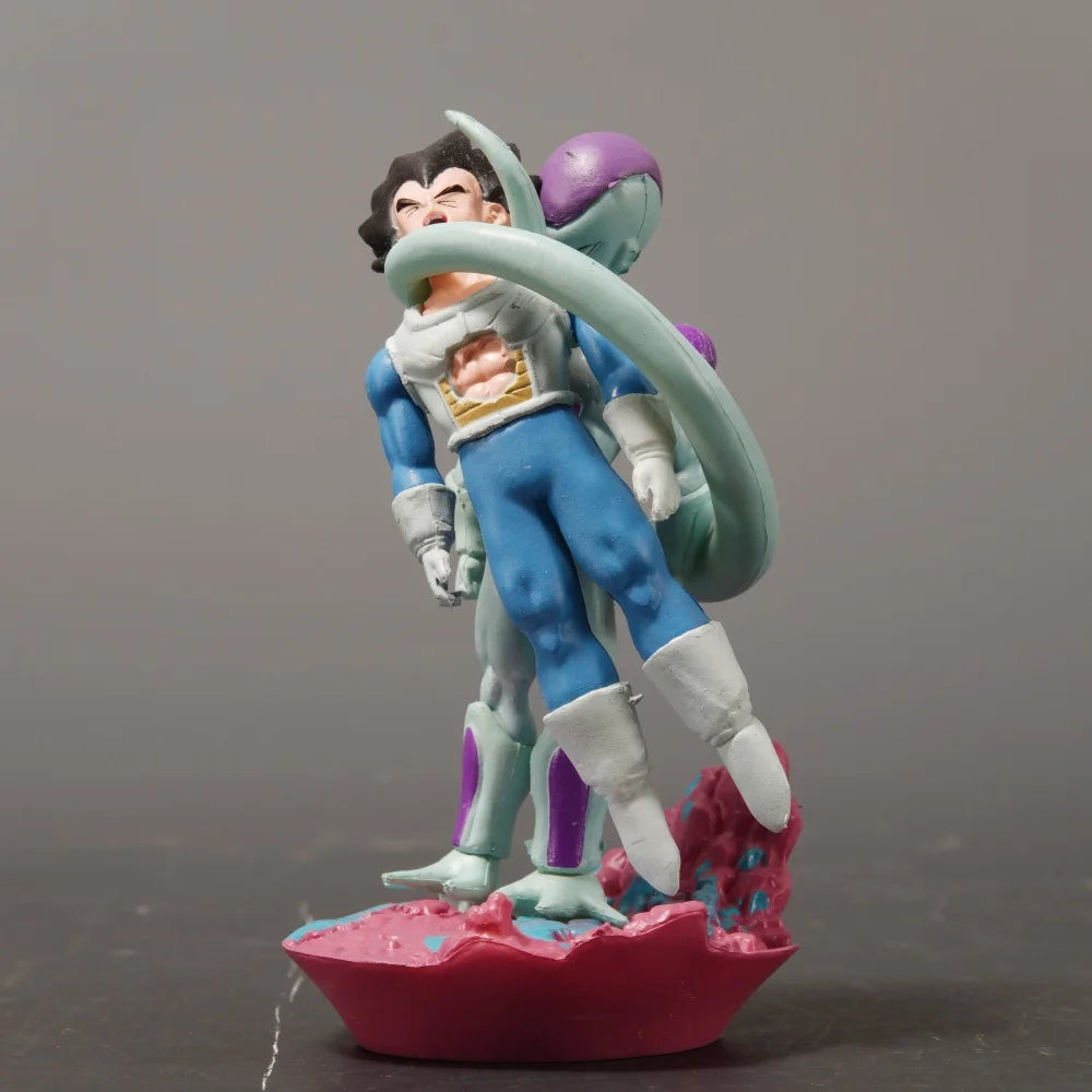 9cm/3.54in Anime Dragon Ball Figure Frieza VS Vegeta Action Figures Pvc Statue Collection Model Toys Gifts