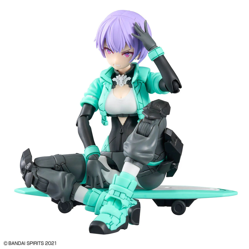 BANDAI 30MS SIS-V00 RYDIRA [Color A] ~Skateboard Clothing~ Mobile Suit Girl Anime Action Figures Assembly Model Collection Toy