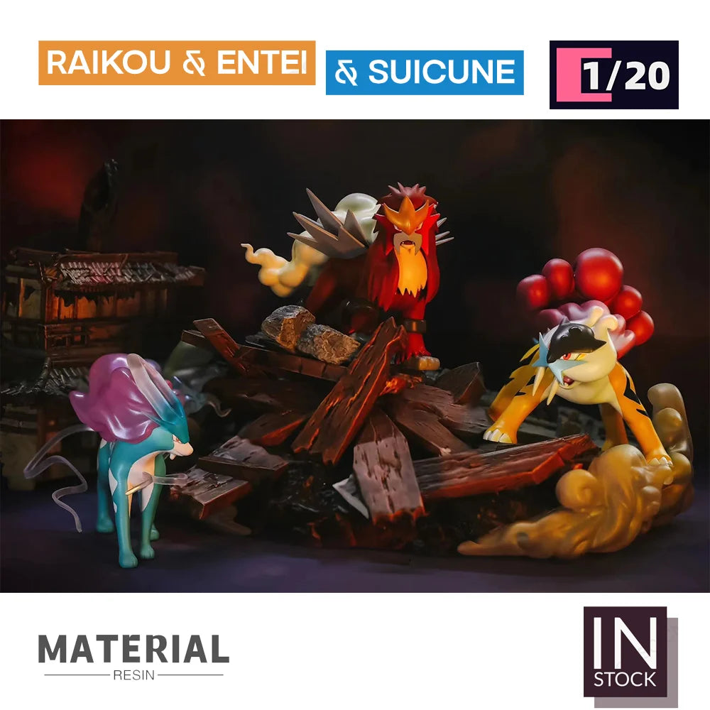 [IN STOCK] 1/20 Resin Figure [BQG] - Raikou & Entei & Suicune