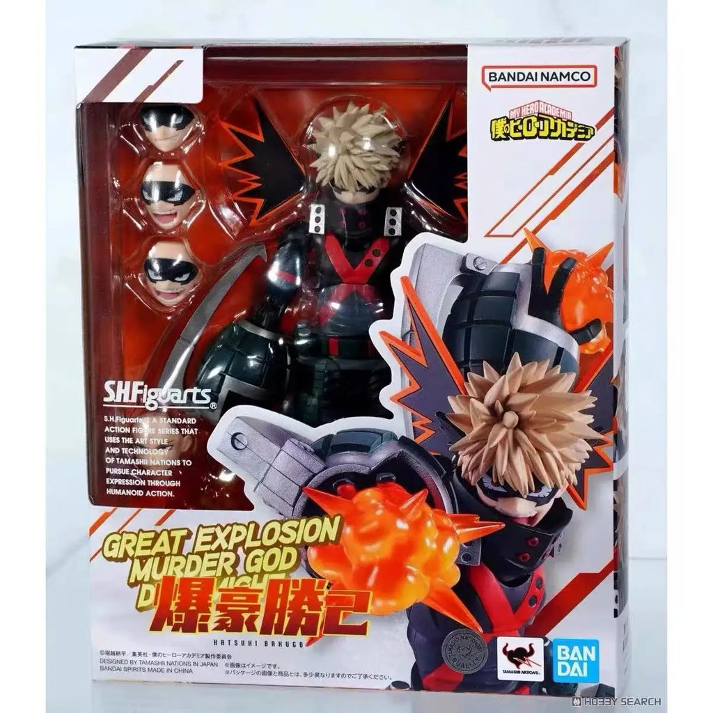 Fast Shipping Bandai Anime SHF My Hero Academia Midoriya Izuku Bakugou Katsuki Todoroki Shoto Original Model Toys Action Figure