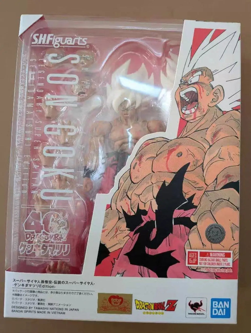 In-stock Bandai SHF 'Dragon Ball' Legendary Super Saiyan Son Goku Genki Festival 1/12 Action Figure Model 17cm Collectible Gift