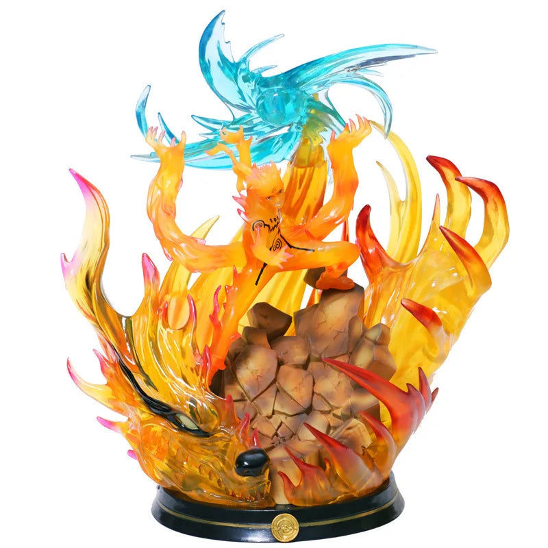 GK Naruto Kurama Chakra Mode Shippuden Anime Figurine Model Action Figure Sasuke Itachi Statue Collection Toy 35cm Kyuubi Figma