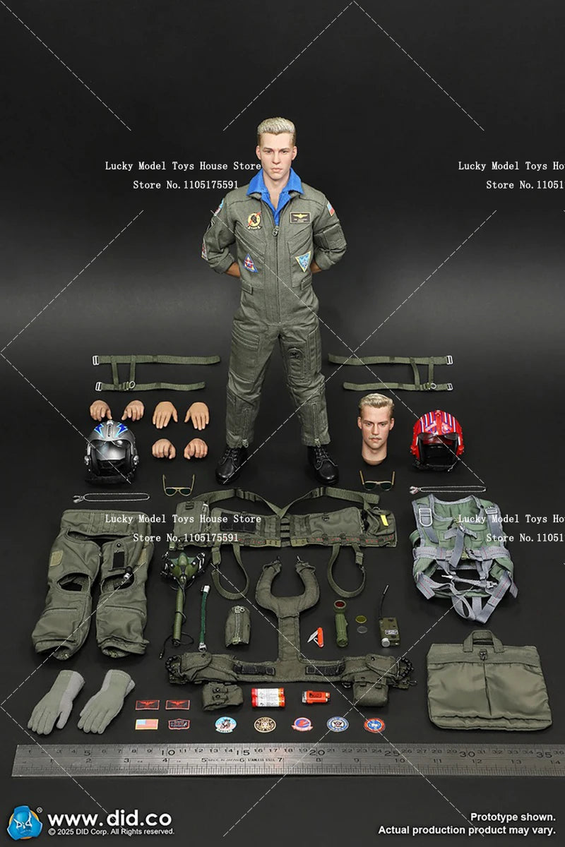 DID MA80182 1/6 TOM&Nick US Navy Fighter F14 Pilot Military Action Figure Toys Delicate 12inch Man Soldier Model Collection