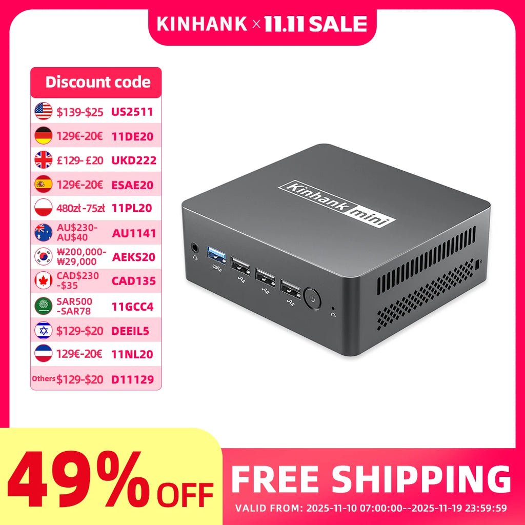 KINHANK Super Console MP100 8GB DDR5 Windows11 Video Game Console 60000+ games 70+Emulators, for SS/WII/GC/MAME/PS3/PS2/Arcade