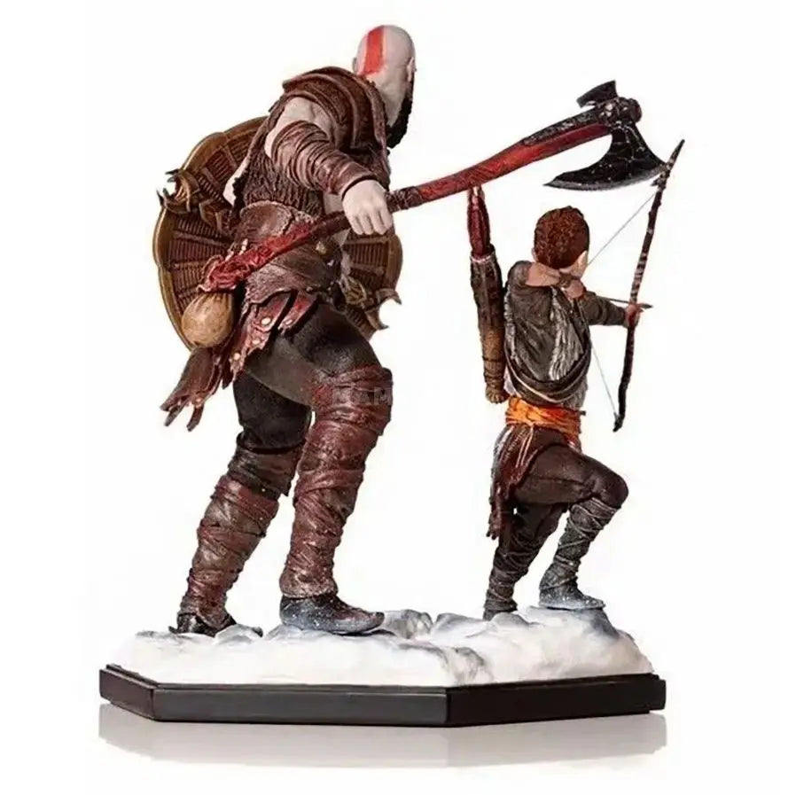 God of War Kratos and Atreus Deluxe Art Scale PVC Figure Model Statue Collection Toy