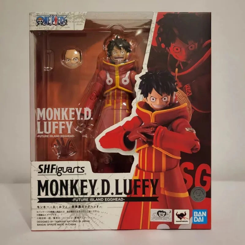 One Piece Bandai Original In Stock S.H.Figuarts Shf Jewelry Bonney Future Island Egghead Luffy Action Figures Models Toys Gifts