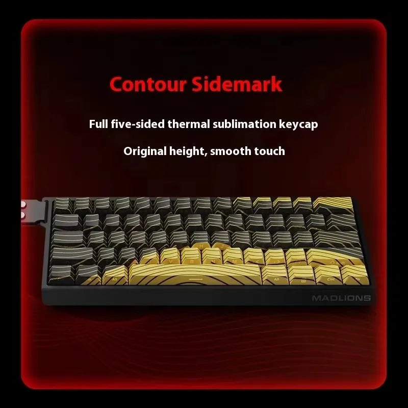 MADLIONS MAD 60/68HE Gaming-Tastatur mit magnetischem Schalter, kabelgebunden, Key Web Drive, benutzerdefiniertes 8K 61/68 Return RT, einstellbarer Tastenanschlag, Hot Swap
