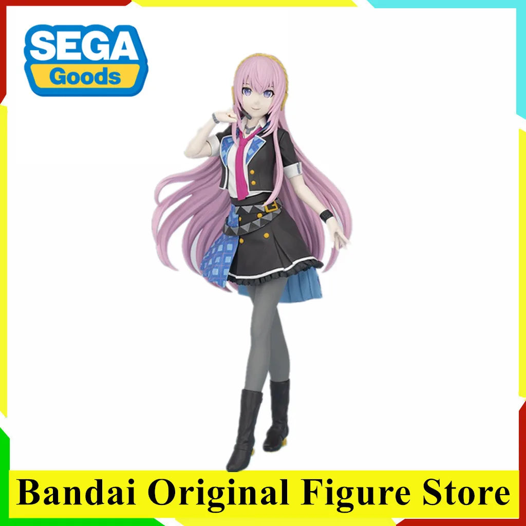 Original SEGA Hatsune Miku Kagamine Len Rin Megurine Luka MEIKO KAITO Anime Figure Toys Desktop×Decorate Collections PVC Model