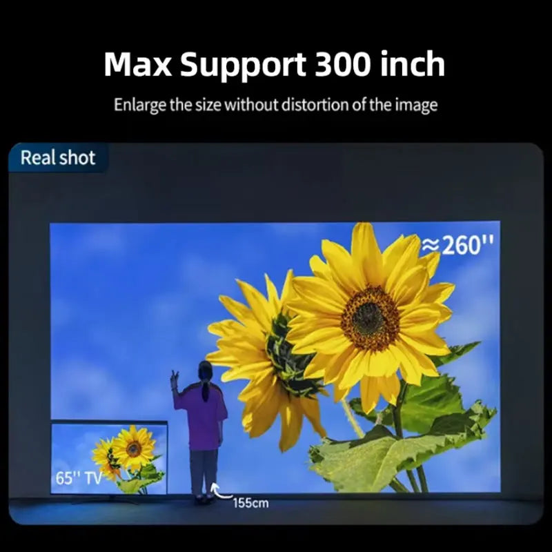 Lenovo 4K Ultra HD Projector 100P Android WIFI6  Auto Focus Outdoor Full HD Video PK lAsEr Projector Portable Movie Home Theater