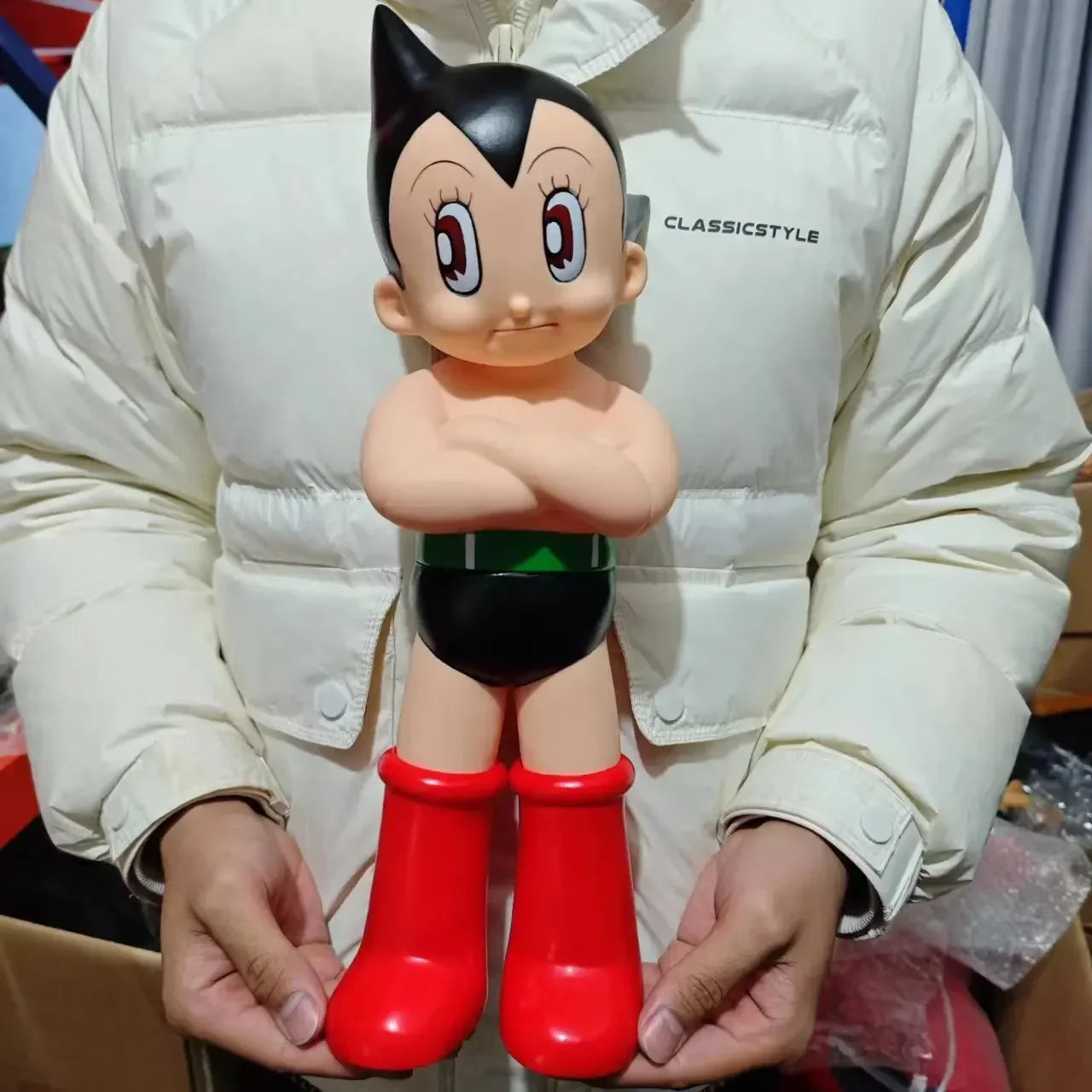 New 40CM Large Anime AstroBoy Mighty Atom Tetsuwan Atom Movable PVC Action Figures Statue Collection Model Toys Holiday Gifts