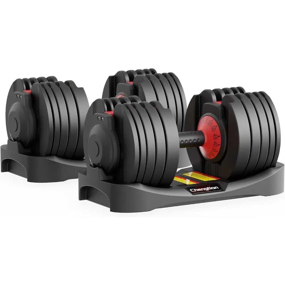 Verstellbare Hanteln 25 bis 52,5 Pfund, 9 bis 15 Zoll – Komplettset für Ganzkörperübungen und Fitnesstraining