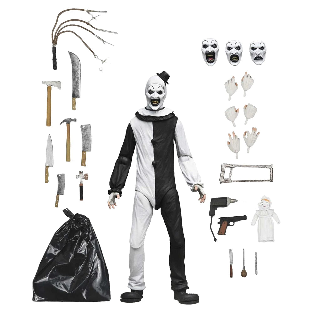 NECA The Ultimate Art the Clown 7" Action Figure Terrifier Damien Leones Model Doll Gift Garage Kit Horror toys 100% Original
