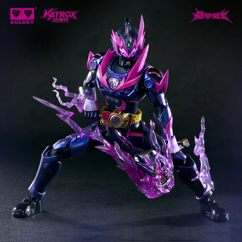 AULDEY Armor Hero Xingyao Kaihun Series Tingyao Armor Finished Movable Model Doll,Fine Detail Carving/Stable Base,ABS