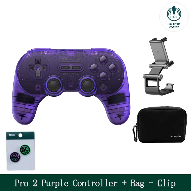 8Bitdo Pro 2 Bluetooth Gamepad Control with Hall for Switch PC macOS Android Steam Raspberry Pi Nintendo Switch Game Controller