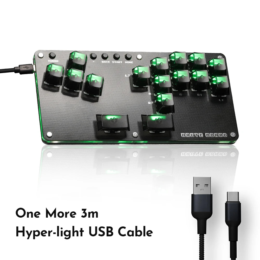 Haute42 Fightstick Hitbox Leverless Controller Mini Stickless Arcade Stick For PC /Ps3/ Ps4 /Switch Arcade Hitbox Controller