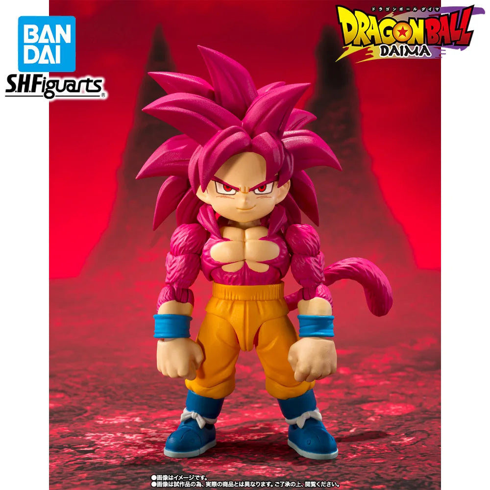In Stock Genuine BANDAI SHFiguarts Dragon Ball DAIMA Super Saiyan 4 Mini Son Goku Figure Anime Action Model Toy