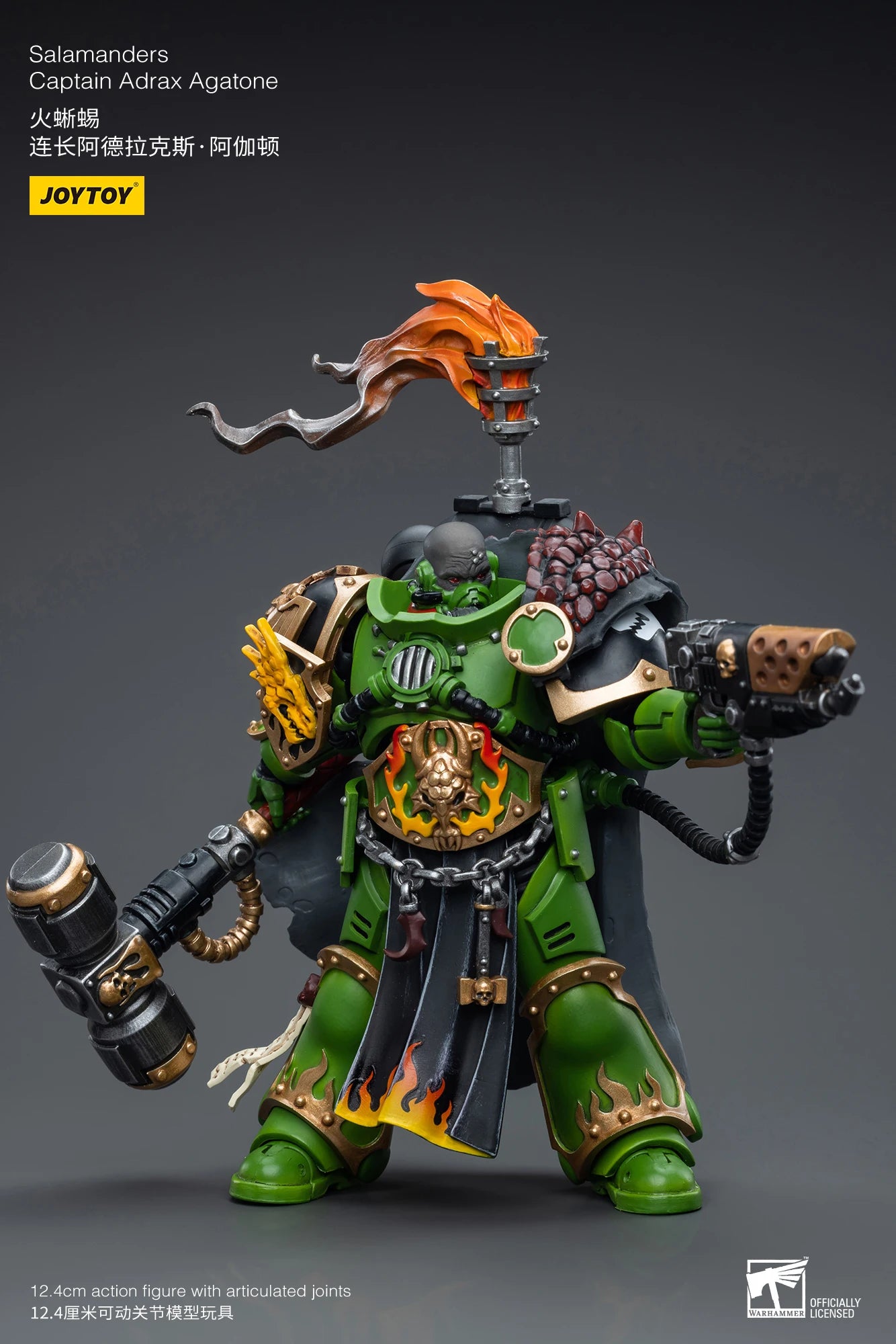 JOYTOY 40K 1/18 Salamanders Captain Adrax Agatone Action Figures Model Gift for Collection