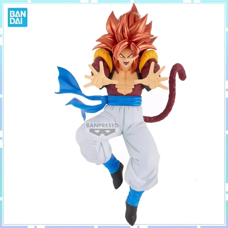 Bandai Original Banpresto Dragon Ball GT Bos Super Saiya 4 Gogeta PVC Anime Actionfigur Modell Sammlerspielzeug