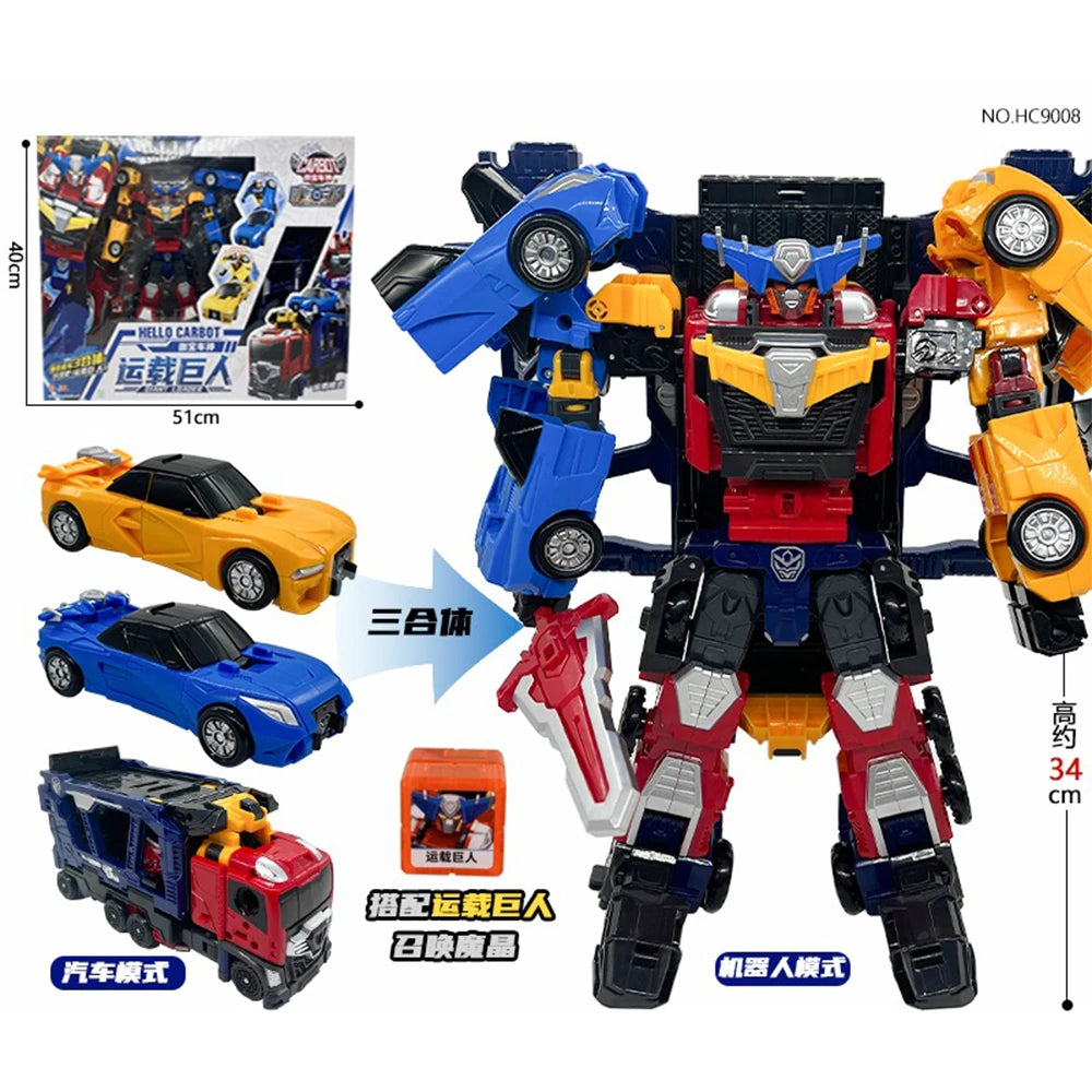 5 IN 1 Carbot Safari Saver Transformation Robot to Car Toys Action Figures Penta Storm Model Deformation Cars Toy Gift