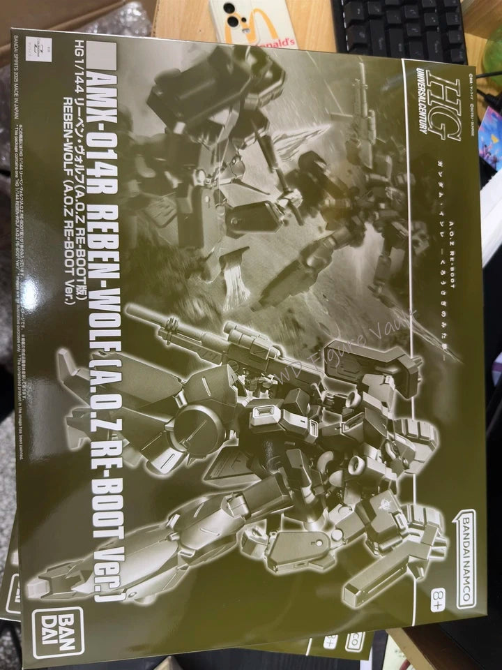 Bandai Officially Licensed  A O Z Re-Boot Gundam Inle  Black Rabbit Had a Dream HG 1/144 AMX-014R REBEN-WOLF A O Z RE BOOT