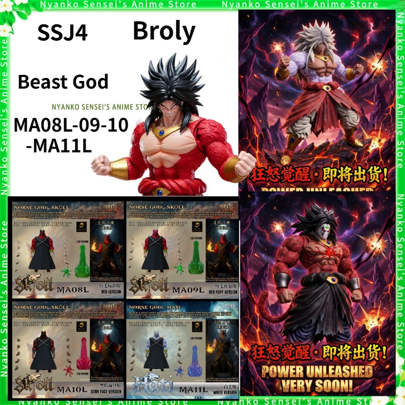 Beast God & Kong Model Broly SSJ4 MA08L/09/10/11 SHF Super Saiyan 4 Dragon Ball NORSE GOD: SKOLL Action Figure Anime Toy