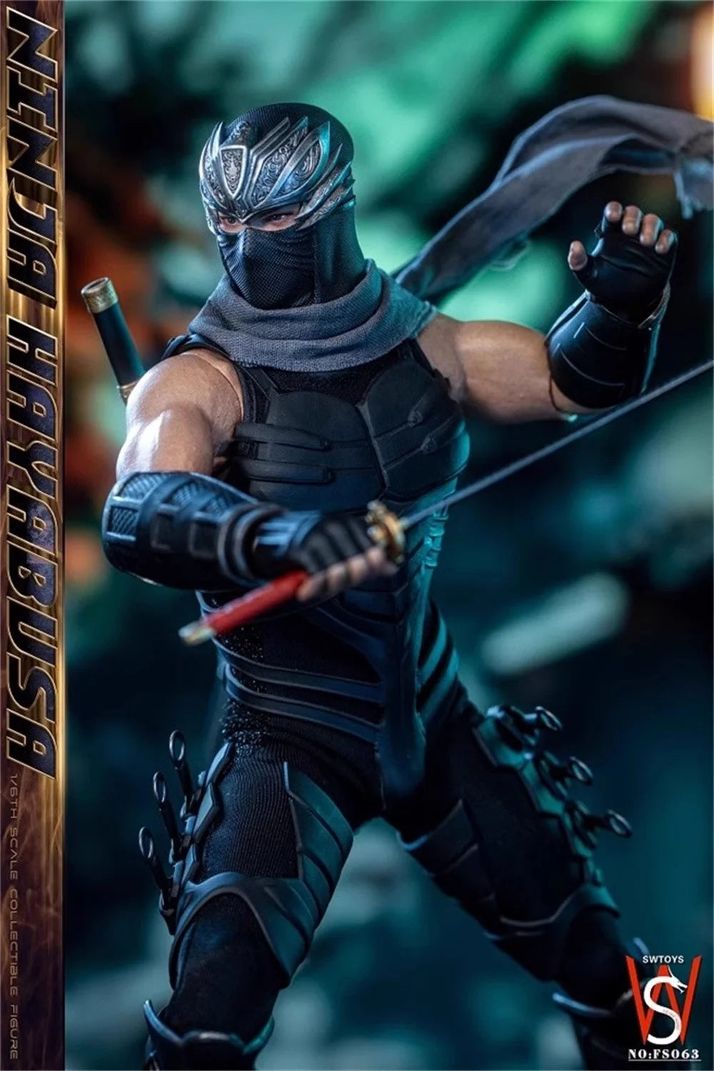 SWTOYS FS063 Asia Handsome Guy Mystery Ninja with 2 Head Full Set Moveable Action Figure Gift For Fans Collect 1/6