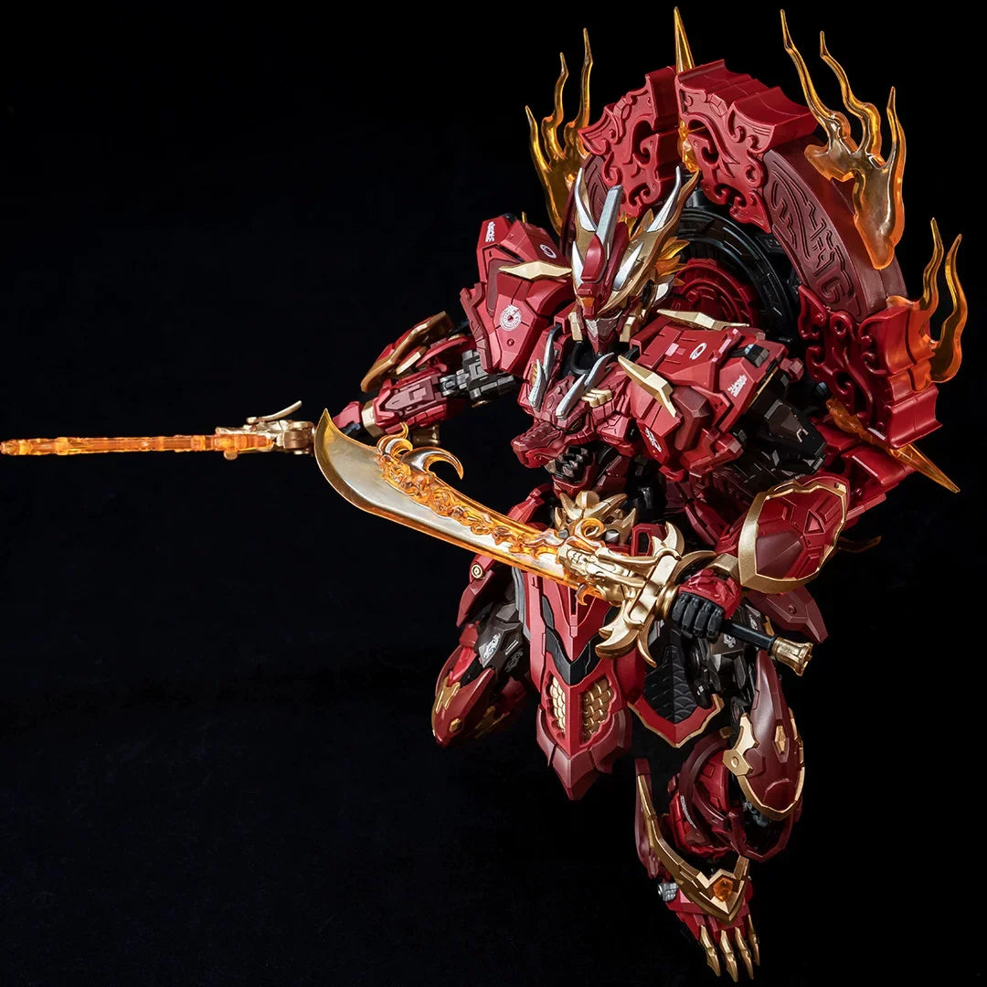 MG 1/100 Flame Dragon Alloy Frame Assembly Model Kit Light Up Mecha Action Figure With Water Decals Collectible Toy Decor Gift