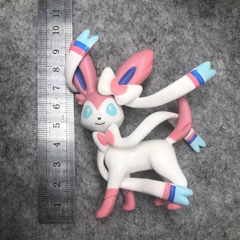 Pokemon Sylveon Eevee Statue Toy Cute Cartoon Anime Action Figure Handmade Model Dolls Kids Girl Birthday Gift Fashion Toys