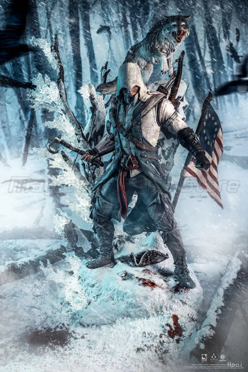【MT】Original PURE ARTS Assassin's Creed III Connor Kenway 1/4 Action Figure Toy Collection