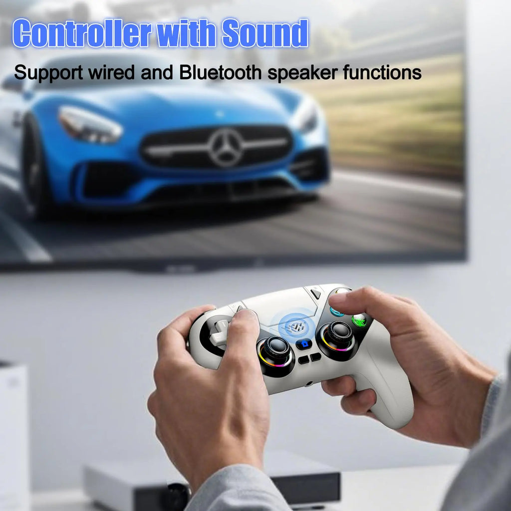 Controller for PS5 RGB Lirhts Wireless Gaming Controllers for Playstion 5 Pro/Slim/PC With Hall Effect Triggers Turbo Vibration