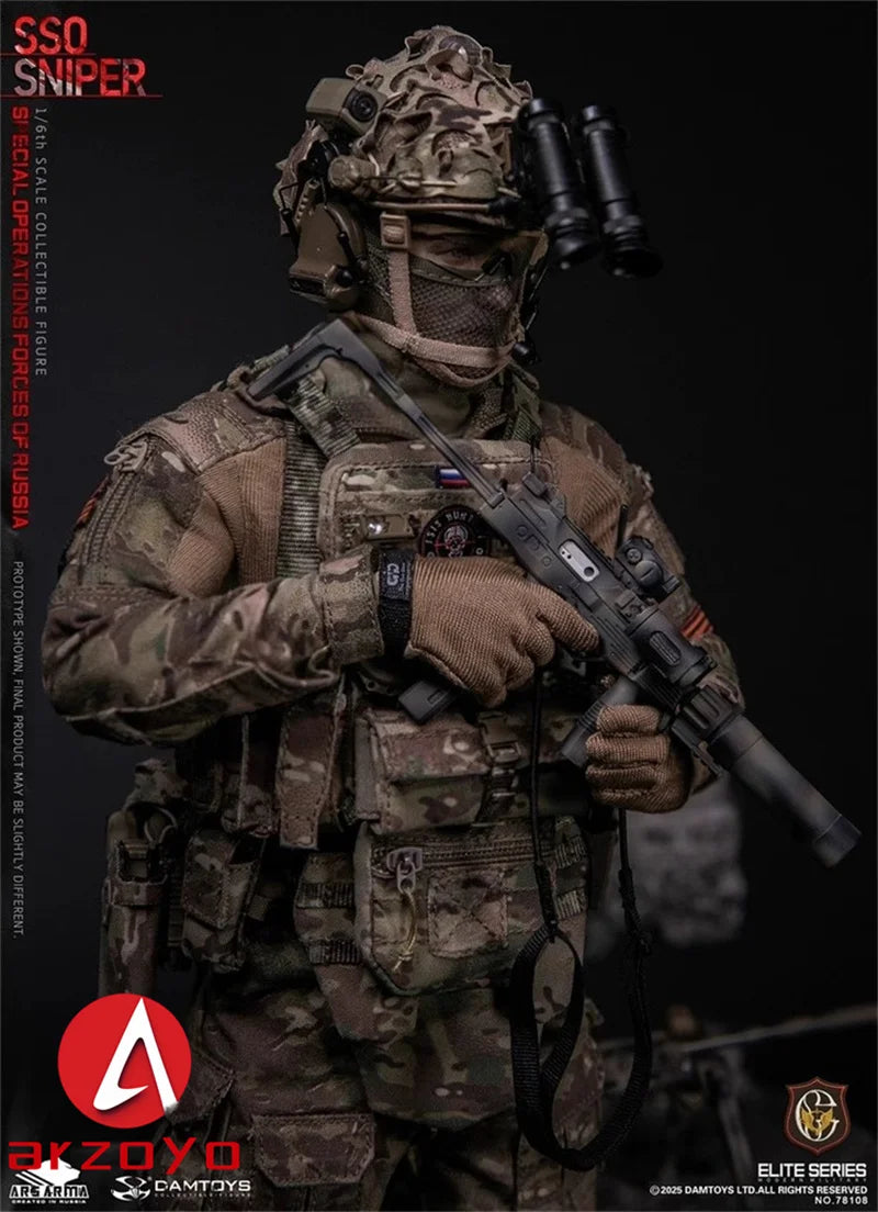 DAMTOYS 78108 1/6 Russian Federation SSO Special Forces Sniper Male Soldier Full Set 12inchs Action Figure Collectible Model