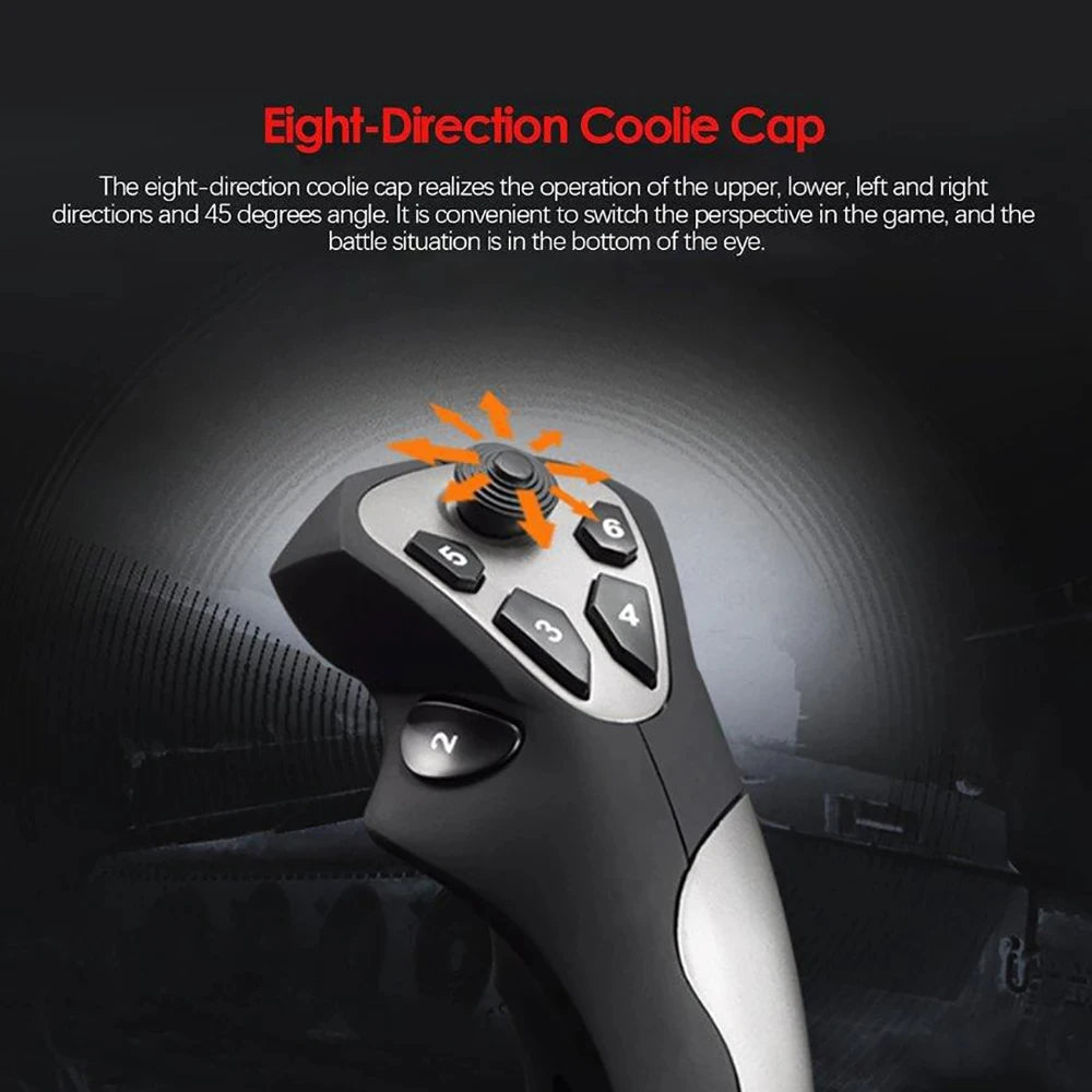PXN-2113 Pro Joystick Flight Simulator Gamepad Controller PC Flight Simulation Cockpit Stick for PC/Desktop with Vibration