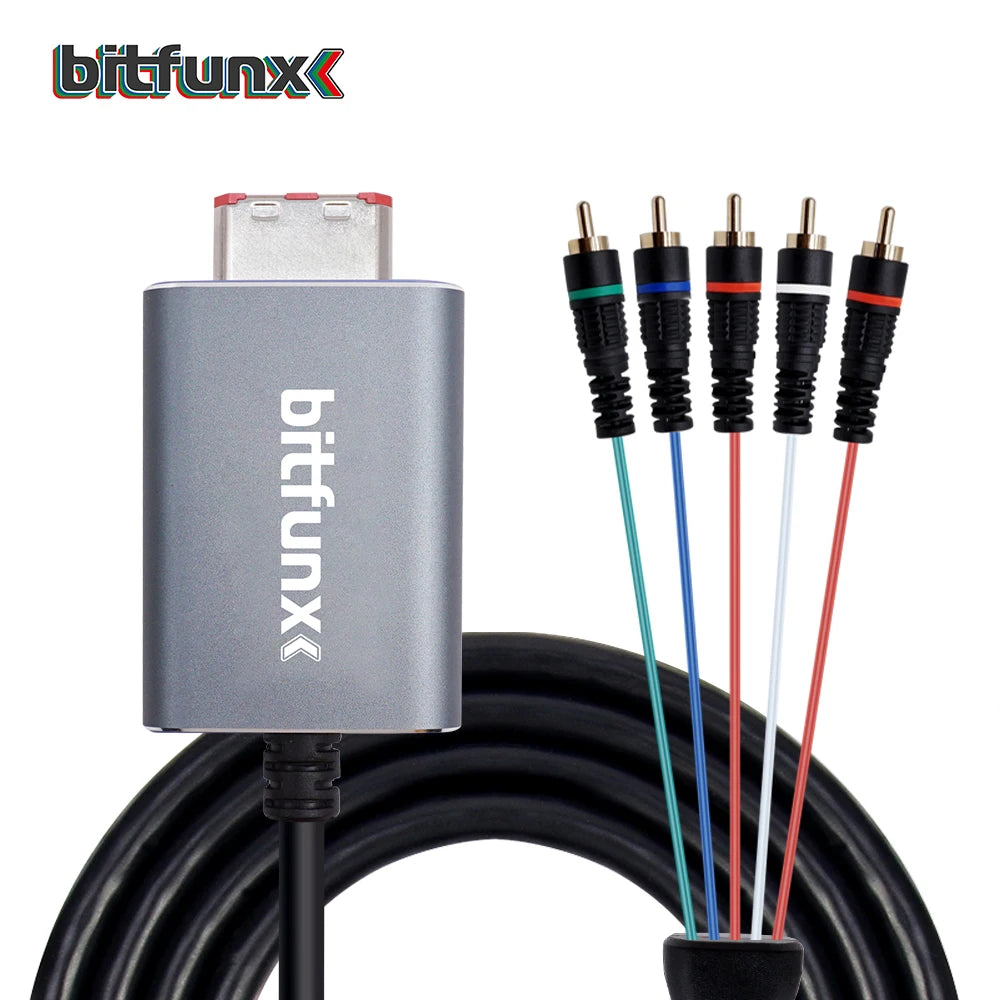 Bitfunx Component Video 5RCA YPbPr Cable for Nintendo GameCube NGC Digital AV Output High Quality Image