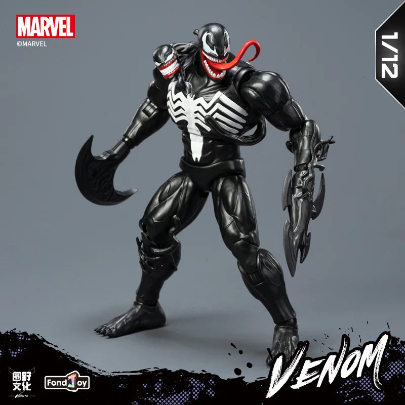 Fondjoy Genuine 1/12 Comic Edition Venom Action Figures Marvel Red And Blue Suit Spider Man Assembled Model Deadpool Boy'S Gift
