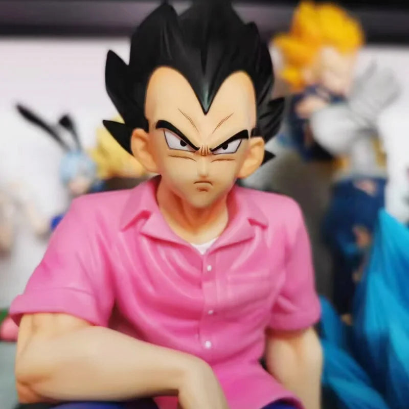 22cm Dragon Ball Figure Vegeta Anime Figure Pink Casual Style Vegeta Figurine Pvc Collection Statue Ornament Toys Model Gift