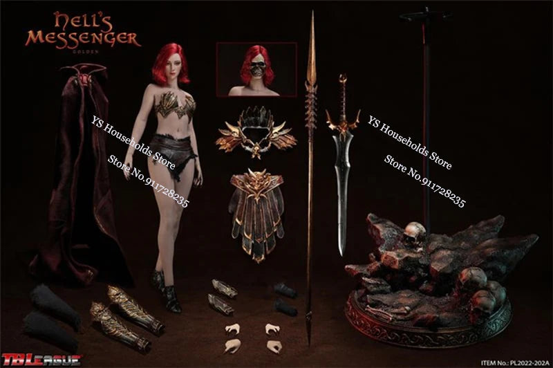 TBLeague PL2022-190B Brown Amazon Female Fighter Soldier PL2022-202A Golden Hell's Messenger Delicate Action Figure 12" Soldier