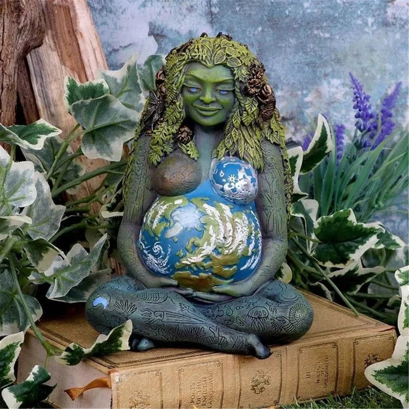 Millennial Gaia Earth Mother Goddess Te Fiti Statue 16cm Tall By Oberon Zell  Resin  Feng Shui Millyear Decor