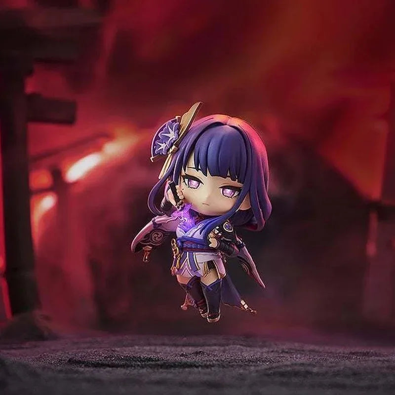 Original Box GSC In Stock Nendoroid Genshin impact Raiden Shogun Zhongli Traveler Anime Action Figure Model Toy Gift for Kids