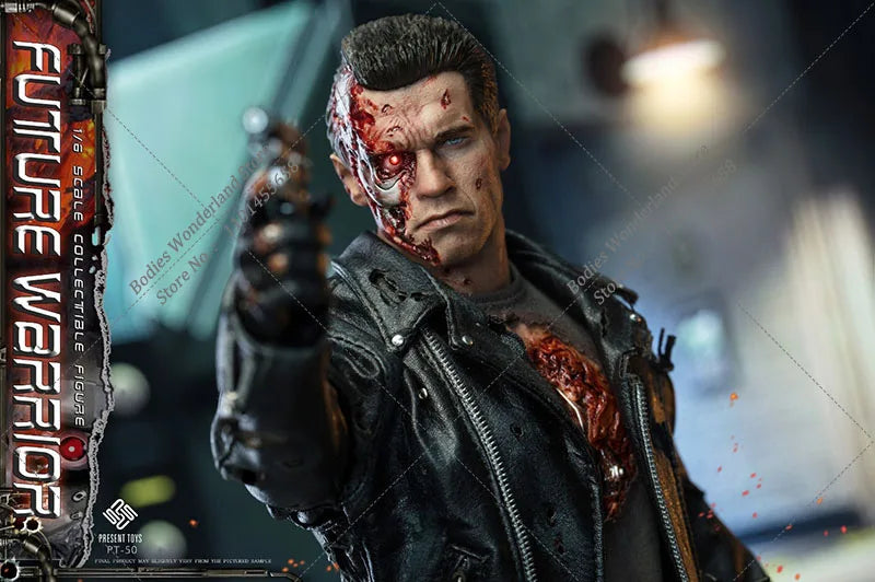 PRESENT TOYS 1/6 Scale T800 PT-sp50 sp-51 Future Warrior T800 Arnold Action Figure Toy Gift Model Collection Hobbies
