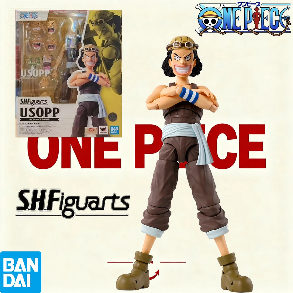100% Authentic In Stock Genuine Bandai S.H.Figuarts Usopp ONE PIECE Anime Action Figure Collection Model Toy