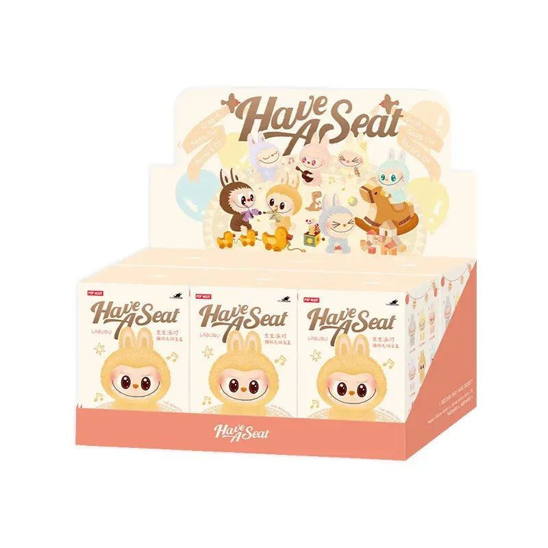 Authentic Pop Mart THE MONSTERS LABUBU Sitting Party Series Vinyl Plush Blind Box Figur Anhänger Labubu Original Collection