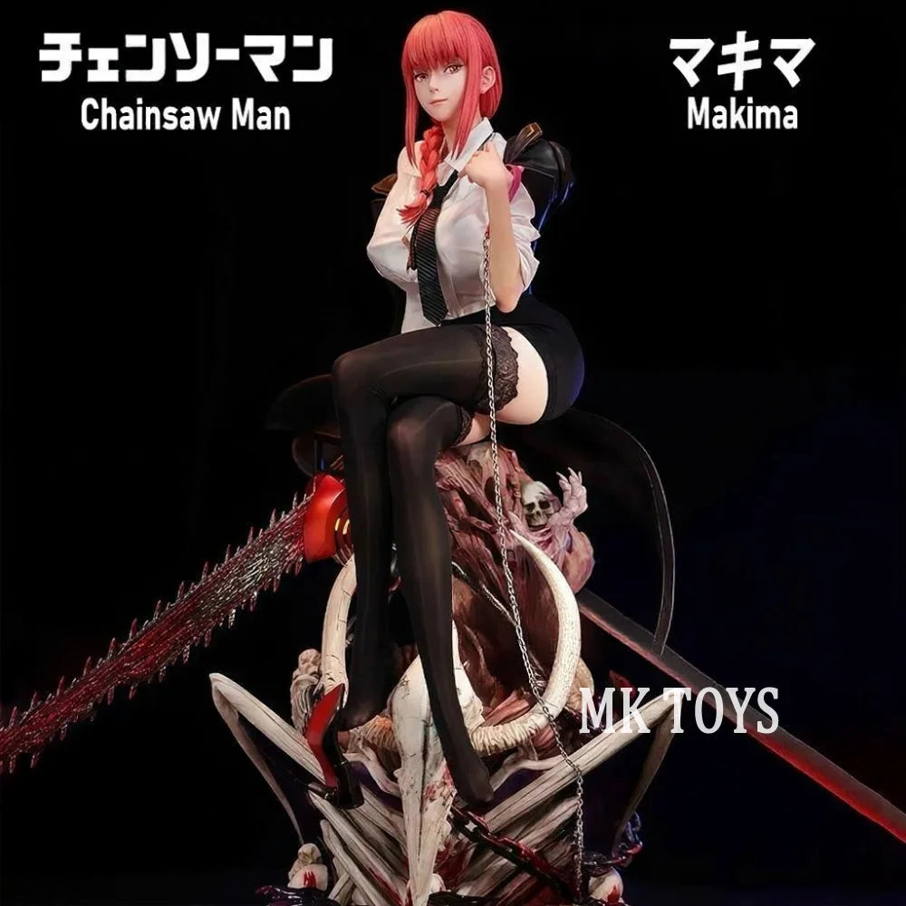 Anime Chainsaw Man Figure Makima Action Figures Pvc Statue Desktop Ornamen Collection Model Toys Gifts 46cm/18.11in